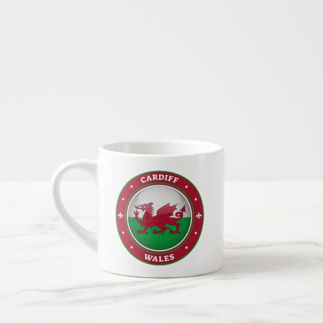 Cardiff Wales Espresso Cup (Left)