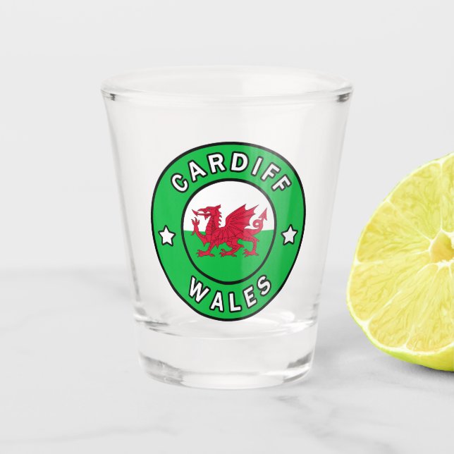 Cardiff Wales Shot Glass (Front)