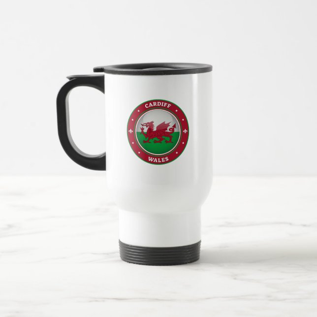 Cardiff Wales Travel Mug (Left)