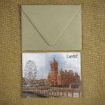 Cardiff Wales UK Vintage Travel Postcard<br><div class="desc">This is a beautiful Cardiff postcard showing a panorama view over the capital of Wales,  United Kingdom. This product makes a great travel souvenir and gift idea for every tourist and visitor of the british travel destination. Purchase now.</div>