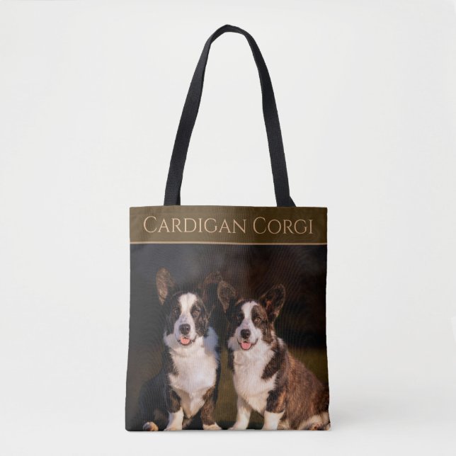 Cardigan Corgi Tote Bag (Front)
