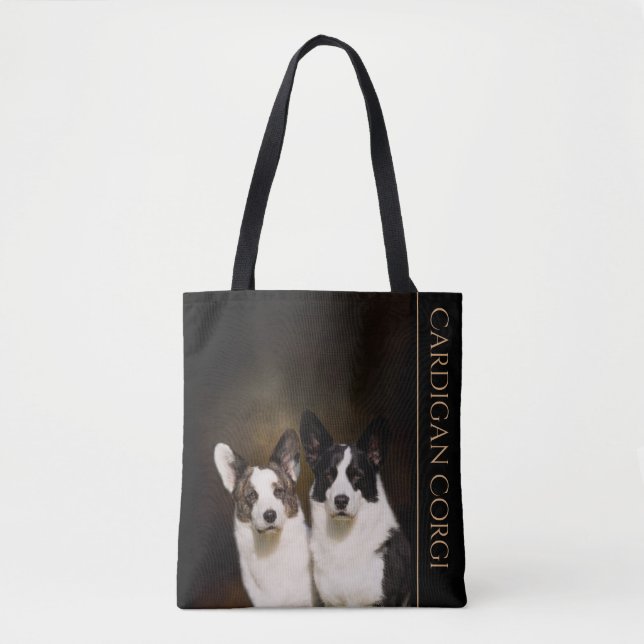 Cardigan Corgi Tote Bag (Front)