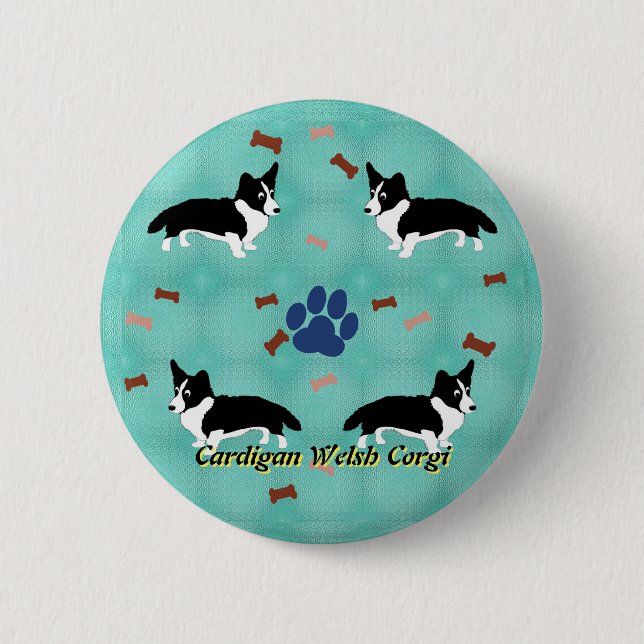 Cardigan Welsh Corgi 6 Cm Round Badge (Front)