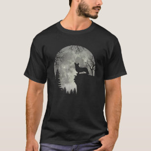 Cardigan Welsh Corgi And Moon Halloween T-Shirt