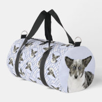 Cardigan Welsh Corgi Blue Merle Painting Dog Art