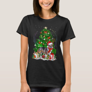 Cardigan Welsh Corgi Christmas Tree Light Pajama D T-Shirt