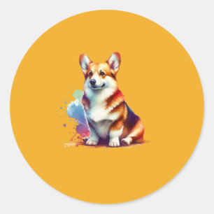 Cardigan Welsh Corgi Classic Round Sticker