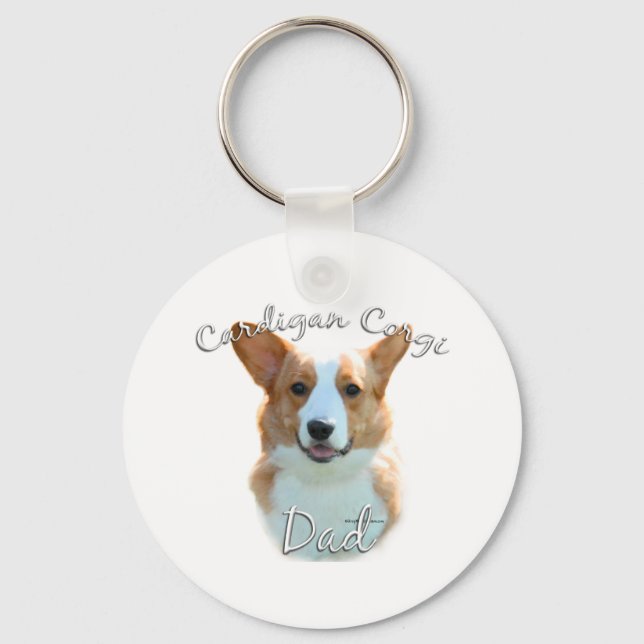 Cardigan Welsh Corgi  Dad 2 Key Ring (Front)