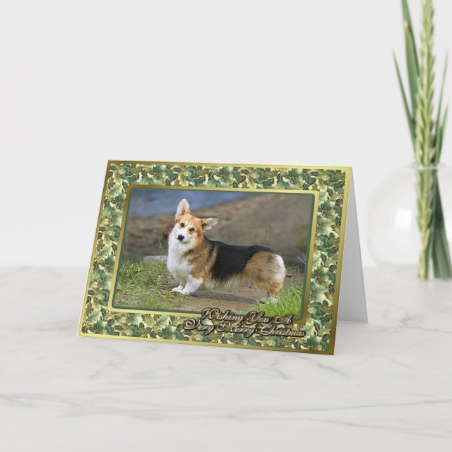 Cardigan Welsh Corgi Dog Blank Christmas Card (Front)