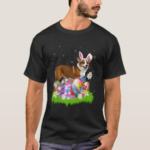 Cardigan Welsh Corgi Dog Easter Egg Hunt Bunny Ear T-Shirt