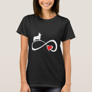 Cardigan Welsh Corgi Dog Mum Eternity Heart Valent T-Shirt