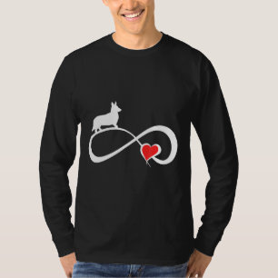 Cardigan Welsh Corgi Dog Mum Eternity Heart Valent T-Shirt