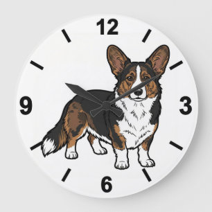 Cardigan Welsh Corgi Dog Wall Clock Decor