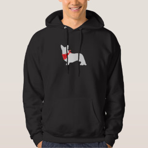 Cardigan Welsh Corgi Dog Wearing Red Bandanna Hoodie