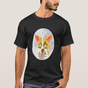 Cardigan Welsh Corgi Dogs Moon Silhouette Doggie T-Shirt