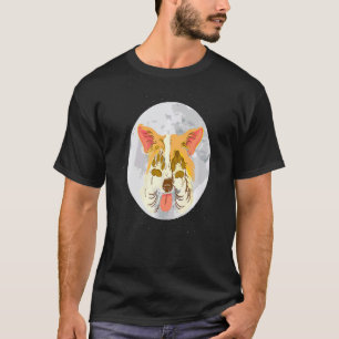 Cardigan Welsh Corgi Dogs Moon Silhouette Doggie T-Shirt