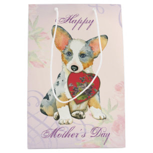 Cardigan Welsh Corgi Heart Mum Medium Gift Bag