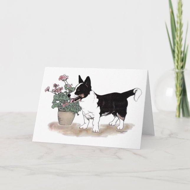Cardigan Welsh Corgi Notecard ~ Tricolor (Front)