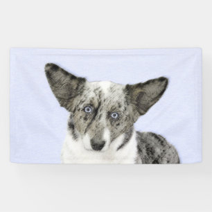Cardigan Welsh Corgi Painting - Original Dog Art Banner