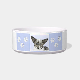 Cardigan Welsh Corgi Painting - Original Dog Art Bowl
