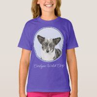 Cardigan Welsh Corgi Painting - Original Dog Art T