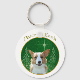 Cardigan Welsh Corgi Peace Key Ring