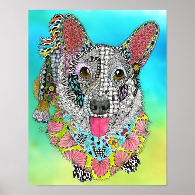 Cardigan Welsh Corgi Poster - 11" x 14" (Front)