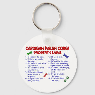 CARDIGAN WELSH CORGI Property Laws 2 Key Ring