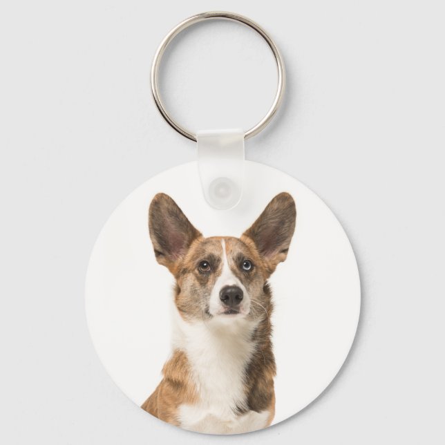 Cardigan Welsh Corgi Puppy Dog Key Ring (Front)