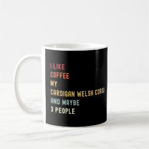 Cardigan Welsh Corgi Retro Dog And Coffee  Mug