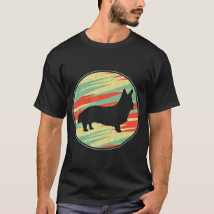 Cardigan Welsh Corgi Retro Vintage Silhouette Cute T-Shirt