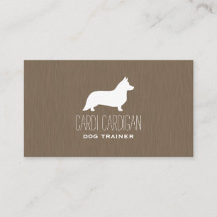 Cardigan Welsh Corgi Silhouette Business Card
