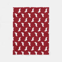 Cardigan Welsh Corgi Silhouettes Red and White