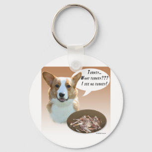 Cardigan Welsh Corgi Turkey Key Ring