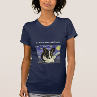 Cardigan Welsh Corgi Van Gogh Starry Night T-Shirt