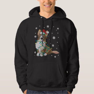 Cardigan Welsh Corgi Wrapped In Christmas Lights D Hoodie