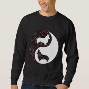 Cardigan Welsh Corgi Yin And Yang With Starscape Sweatshirt