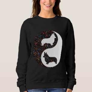 Cardigan Welsh Corgi Yin And Yang With Starscape Sweatshirt