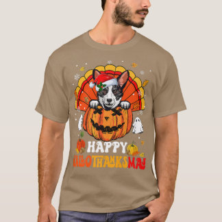 Cardigan Welsh Corgis Dog Happy Hallothanksmas Hal T-Shirt