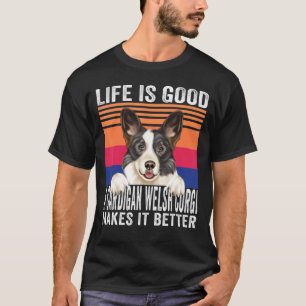 Cardigan Welsh Corgis Makes Your Life Good Vintage T-Shirt