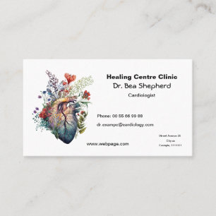 Cardilogist watercolor anatomy heart Business Card