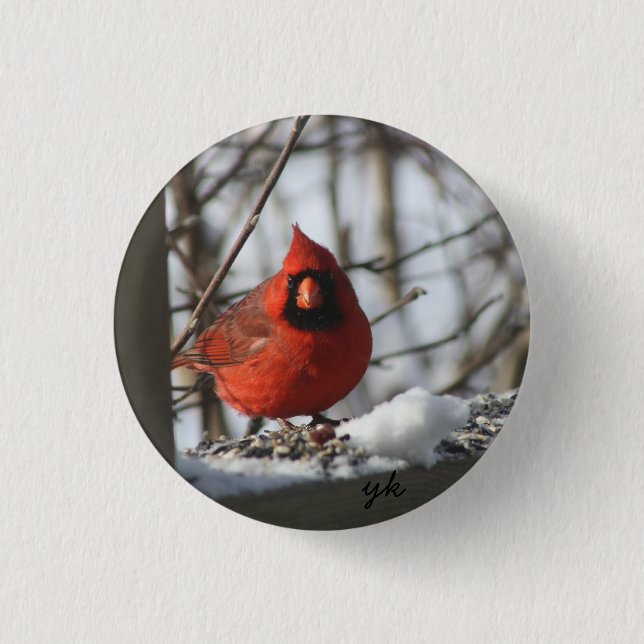 Cardinal 3 Cm Round Badge (Front)