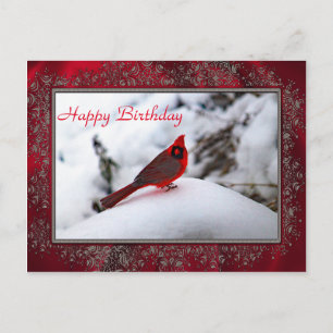 Cardinal 6243 Frame Birthday Postcard