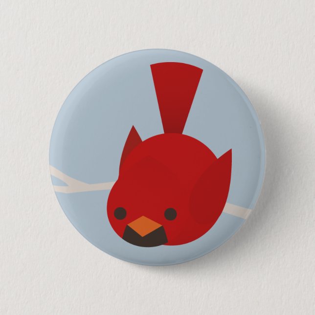 Cardinal 6 Cm Round Badge (Front)