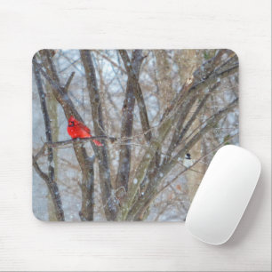 Cardinal and Chickadee Mouse Mat