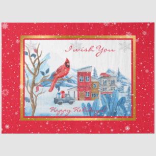 Cardinal And Landscape Customise Tissue Paper