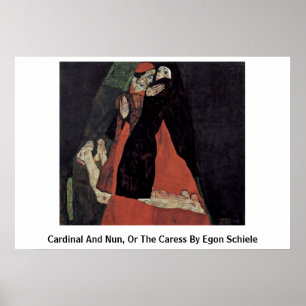Cardinal And Nun, Or The Caress By Egon Schiele Poster