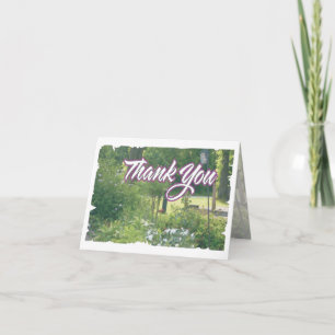 cardinal and roses thank you card