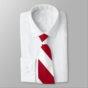Cardinal and White University Stripe Tie