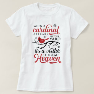 Cardinal Appears Visitor From Heaven Christmas T-S T-Shirt